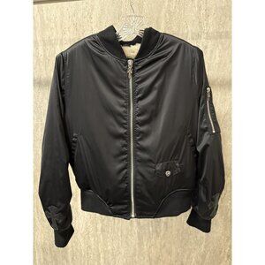 Chrome Hearts Black Bomber Jacket With Shearling Lining & Cross Details M